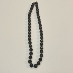 Black bead necklace